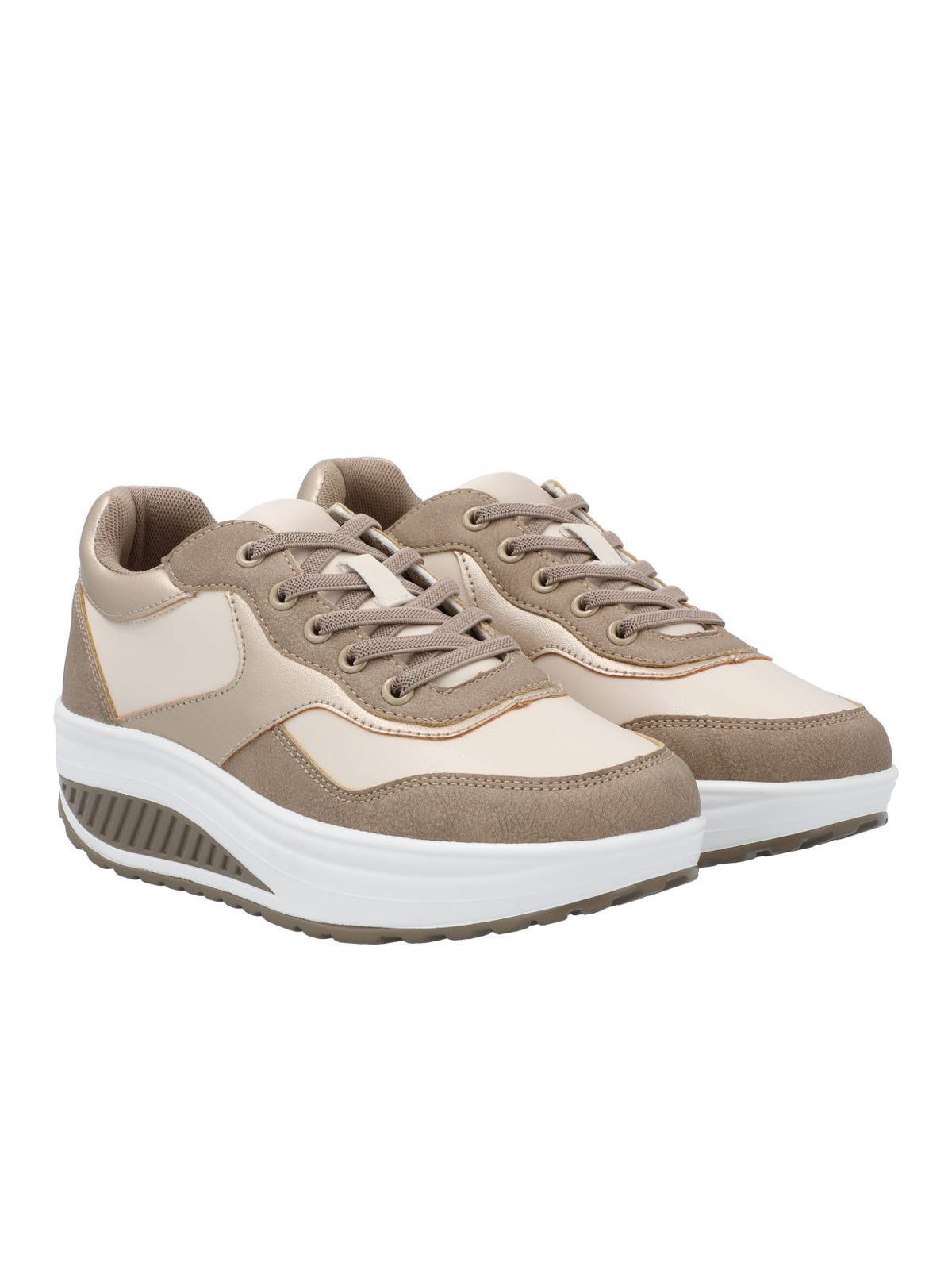 Zapatilla Para Mujer Sintetico Whitney Beige Hush Puppies