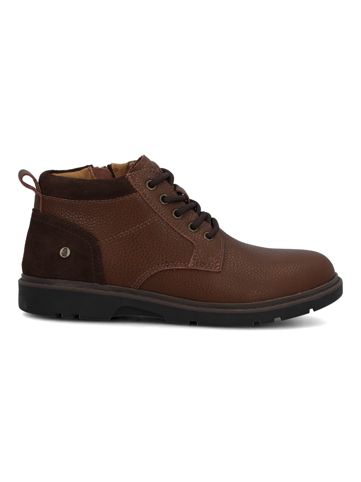 Botín Para Niño Cuero Tico Café Hush Puppies