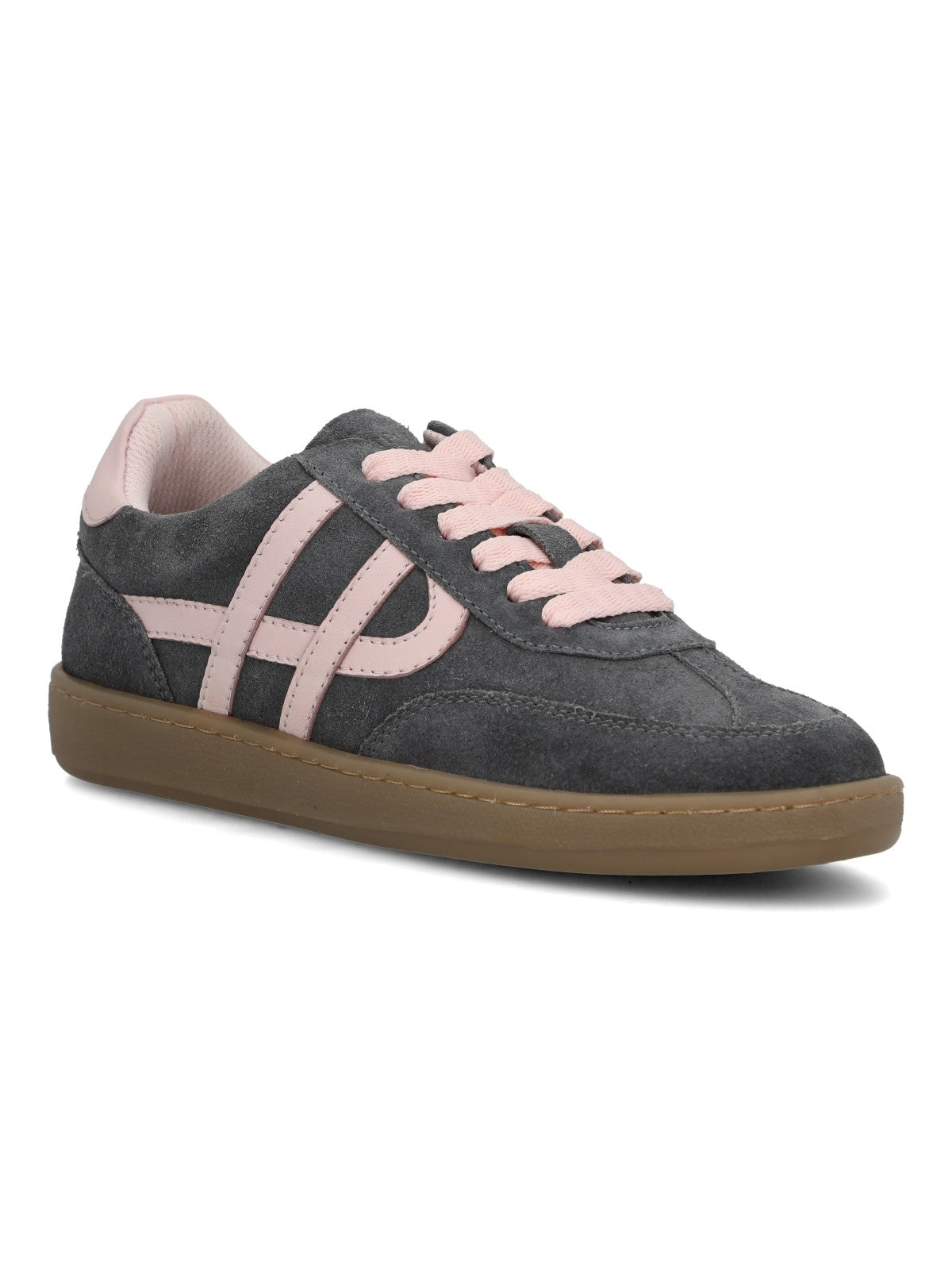 Zapatilla Para Niña Cuero/Gamuza/Caucho Loa Gris Hush Puppies