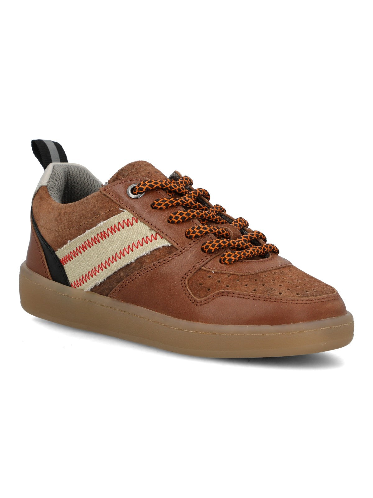 Zapatilla Para Niño Cuero Ocaso Café Hush Puppies